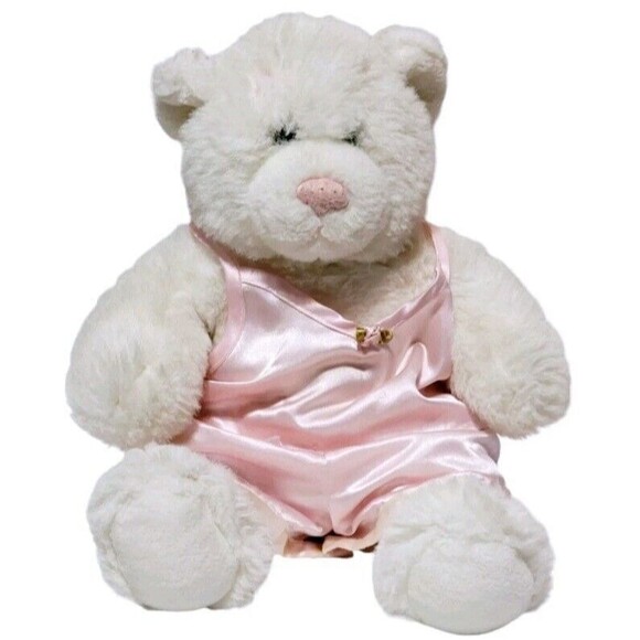 Build-A-Bear White Teddy Bear With Authentic Pink Outfit Plush 13" Stuffed Toy - Picture 1 of 12